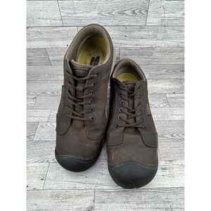 KEEN Men Brown Leather Lace Up Work Safety Toe Shoes Size‎ 12 D